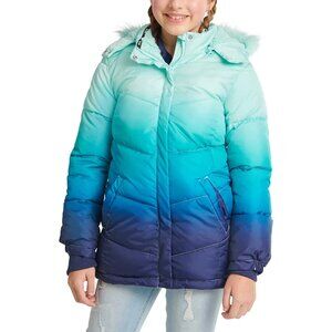 Blue Ombre Puffy Coat